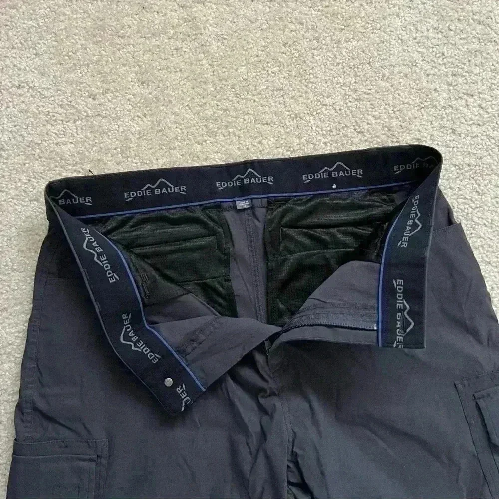 Eddie Bauer Cargo Short Gray Men’s Size 38 Flex Waist Outdoor Active 10” Inseam